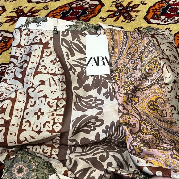 Zara Multicolor Patterned Pants - Picture 3 of 4